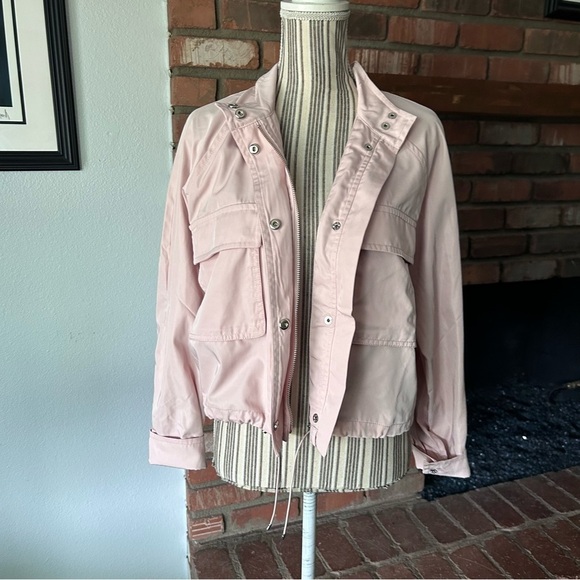 ATM Anthony Thomas Melillo Sporty Cargo Jacket in Oyster Pink Sz M - Picture 3 of 11
